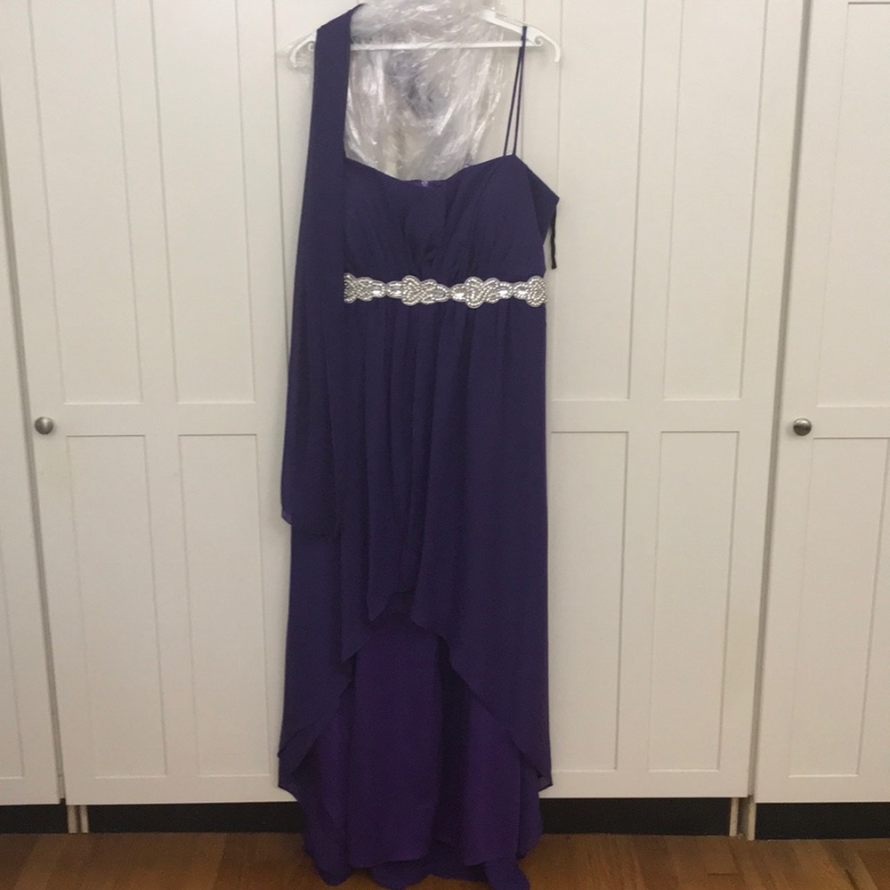 Eureka Sphaghetti Strap Hi Lo Evening Dress